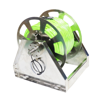 Enrouleur de câbles optique de Ring Rotary Joint Hand Crank de glissement de tambour de câble de la fibre SS304